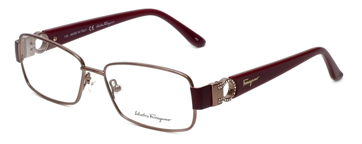 Salvatore Ferragamo Designer Eyeglasses SF2124R-213 in Shiny-Light-Brown 54mm :: Custom Left & Right Lens