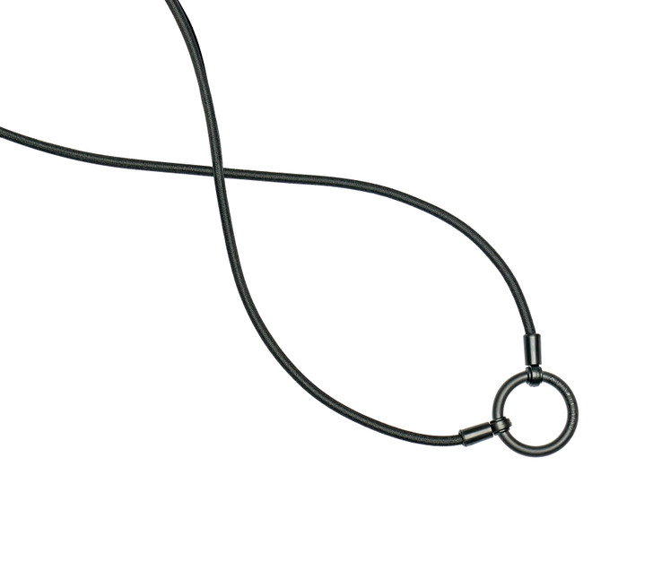 LA LOOP Sports Loop Eyeglass Necklace in Black Lightweight Waterproof Stretch 22"