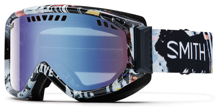 Smith Optics Snow Goggles Scope Airflow Series in Ripped with Blue Sensor Mirror Lens