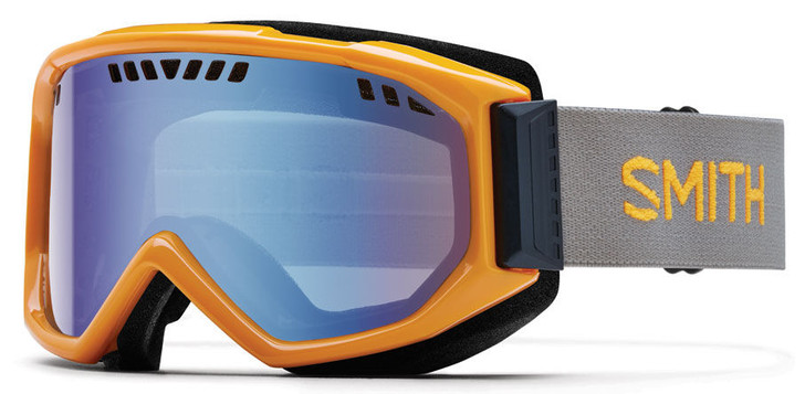Smith Optics Snow Goggles Scope Airflow Series in Solar with Blue Sensor Mirror Lens