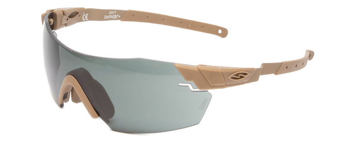 Smith PIVLOCK ECHO ELITE MAX in TAN BROWN 499& 3 LENSES: CLEAR/GRAY/IGNITOR ROSE