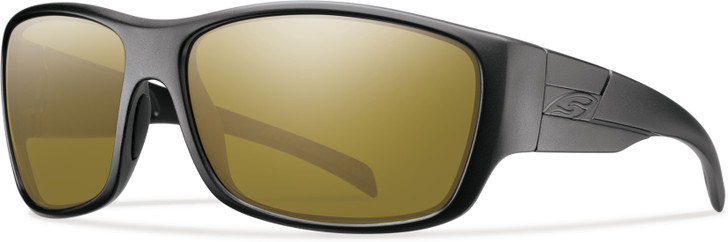 Smith Frontman Elite Sunglasses in Black/ChromaPop+ Polarized Bronze Mirror Gold