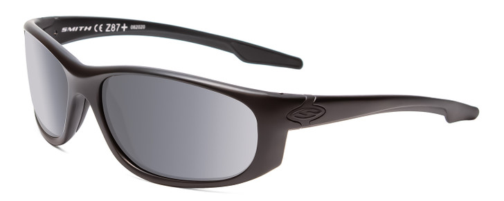 Smith Optics CHAMBER ELITE Designer Impact Sunglasses in BLACK & SMOKE GRAY Lens