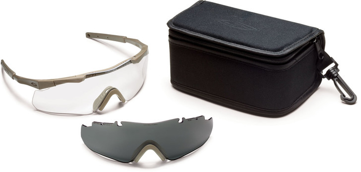 Smith Optics AEGIS ARC COMPACT in TAN 499 with CLEAR, GRAY Lenses (FIELD KIT)