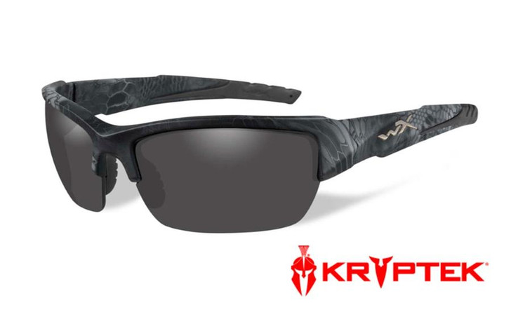 Wiley X Designer Sunglasses WX Valor in KRYPTEK TYPHON Frame & Polarized Smoke Grey Lens