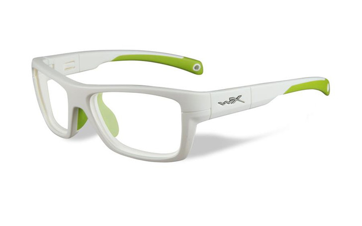 Wiley-X Designer Eyeglasses WX Crush Youth Force in White & Green / Glow 52mm :: Progressive