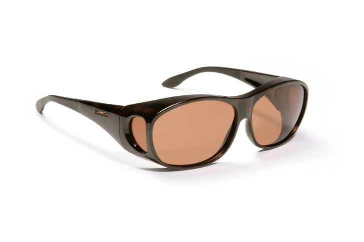 Haven Designer Fitover Sunglasses Meridian Tortoise Havana Brown Polarized Amber