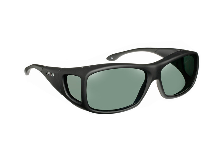 Haven Designer Fitover Sunglasses Denali in Black & Polarized Grey Lens (MEDIUM/