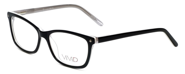 Calabria Viv Designer Eyeglasses 869 in Black-Clear 51mm :: Custom Left & Right Lens