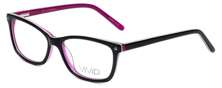 Calabria Viv Designer Eyeglasses 869 in Black-Purple 51mm :: Custom Left & Right Lens