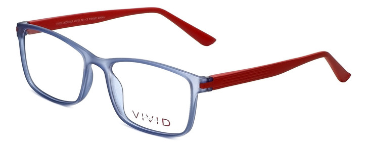 Calabria Viv Designer Eyeglasses 241 in Blue-Red 53mm :: Rx Single Vision