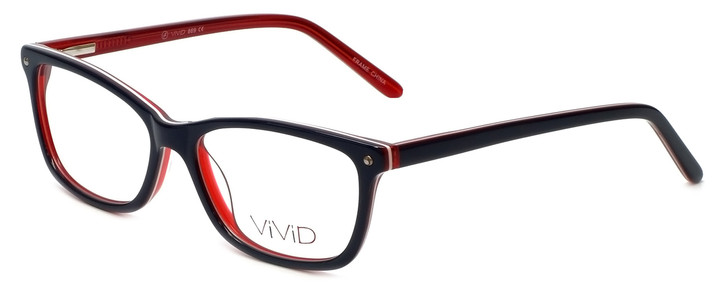 Calabria Viv Designer Eyeglasses 869 in Black-Red 51mm :: Rx Single Vision