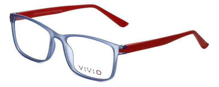 Calabria Viv Designer Eyeglasses 241 in Blue-Red 53mm :: Rx Bi-Focal