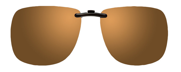 Montana Eyewear Clip-On Sunglasses C3B in Polarized Gold Mirror/Amber 62mm