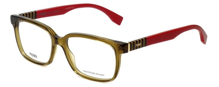 Fendi Designer Eyeglasses FF0056-MQZ in Olive 53mm :: Rx Single Vision