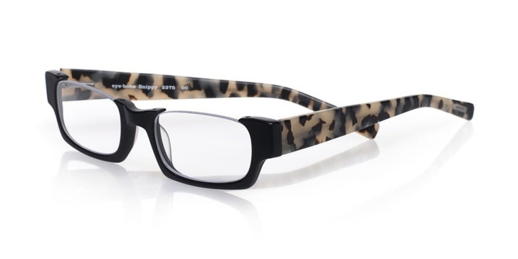 EyeBobs Designer Reading Glasses Snippy 2375 00 in Black & White Tortoise Marble