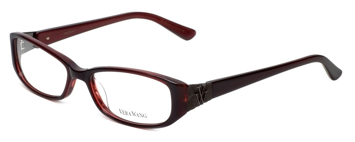 Vera Wang Designer Reading Glasses V094 in Burgundy Red Silver 51mm CHOOSE POWER