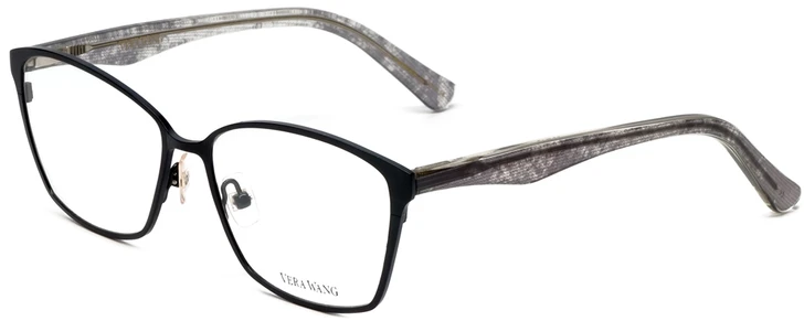 Vera Wang Designer Reading Glasses V344 in Black 53mm Grey White Crystal Silver