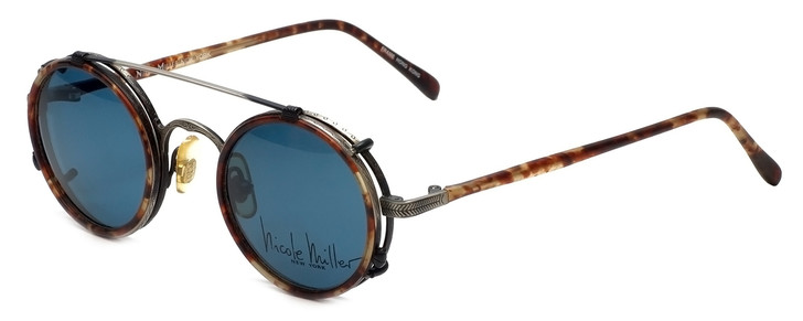 Nicole Miller Designer Clip-On Eyeglasses 1434 in Antique Pewter 45mm :: Progressive