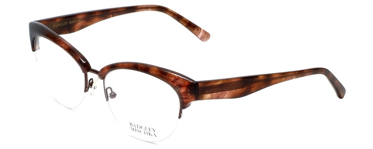 Badgley Mischka Designer Eyeglasses Vivianna in Brown-Horn 54mm :: Progressive