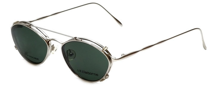 Liz Claiborne Designer Eyeglasses LC-125 in Silver with Clip-On Sunglasses 52mm :: Custom Left & Right Lens