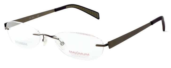 Totally Rimless Authentic Designer EyeGlasses TR163-BRN-52 mm Metal Brown Black