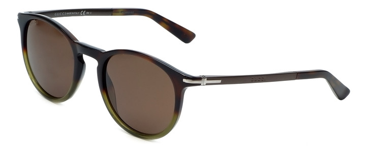 Gucci Designer Sunglasses GG1110-M06 in Havana Green Brown Lens