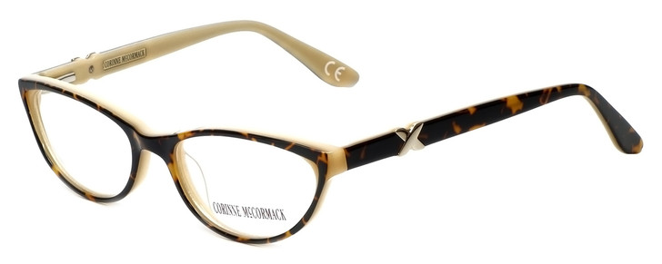 Corinne McCormack Designer Eyeglasses Riverside in Tortoise-Peach 52mm :: Progressive