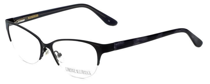 Corinne McCormack Designer Reading Glasses Gramercy in Black Brushed White 52mm