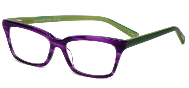 EyeBobs Designer Reading Glasses Meeooww! 2504 52 in Green & Violet