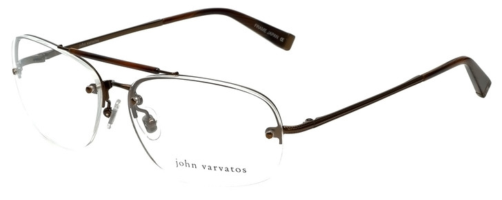 John Varvatos Designer Eyeglasses V102 in Brown 60mm :: Rx Single Vision