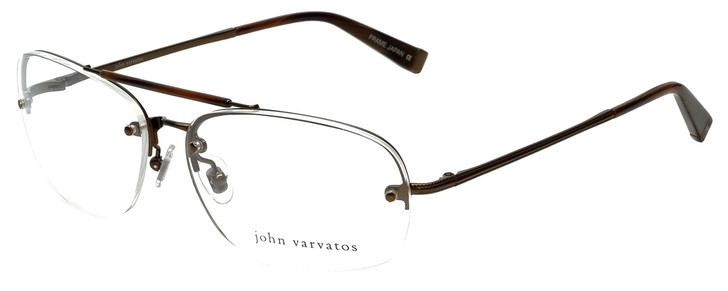 John Varvatos Designer Eyeglasses V102 in Brown 60mm :: Progressive