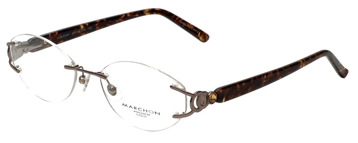 Marchon Designer Eyeglasses Airlock 830-211 in Brown 52mm :: Rx Single Vision
