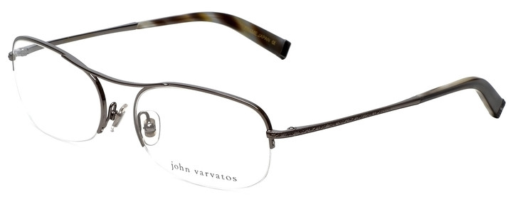 John Varvatos Designer Eyeglasses V101 in Dark-Gunmetal 56mm :: Custom Left & Right Lens