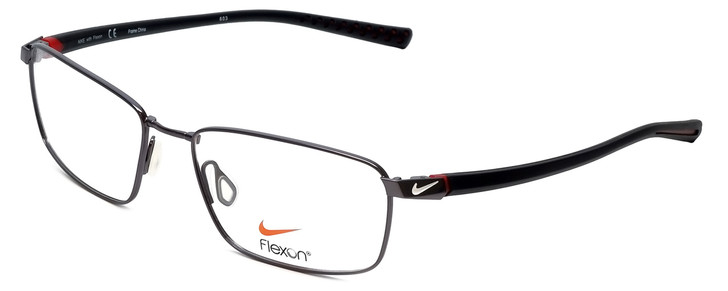 Nike Flexon Designer Eyeglasses NK4212-048 in Gunmetal / Black 55mm :: Rx Single Vision