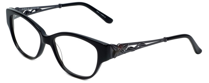 Judith Leiber Designer Eyeglasses JL3010-01 in Onyx 52mm :: Progressive