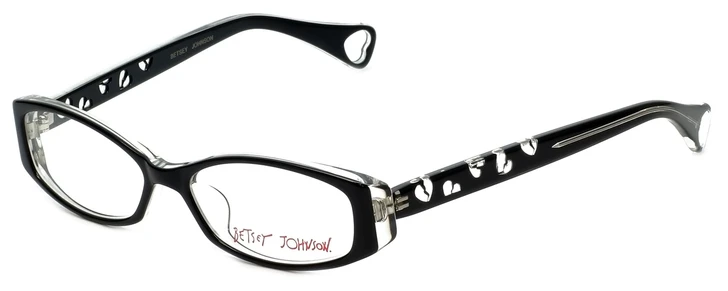 Betsey Johnson Designer Eyeglasses Show-Stopper BJ050-01 in Black 51mm :: Rx Single Vision