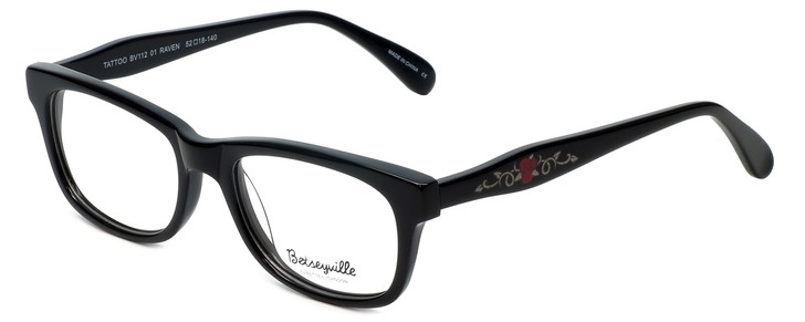 Betsey Johnson Designer Eyeglasses Betseyville BV112-01 in Black 52mm :: Rx Single Vision