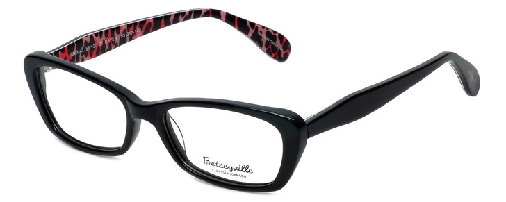 Betsey Johnson Designer Eyeglasses Betseyville BV100-01 in Black 53mm :: Progressive