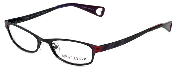 Betsey Johnson Designer Eyeglasses Starlight BJ019-01 in Black 52mm :: Rx Bi-Focal
