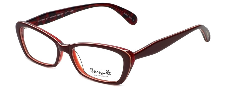 Betsey Johnson Designer Eyeglasses Betseyville BV100-06 in Cherry 53mm :: Rx Bi-Focal