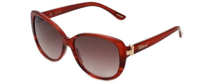 Chopard Designer Sunglasses SCH129S-0WTF in Red with Brown-Gradient Lens