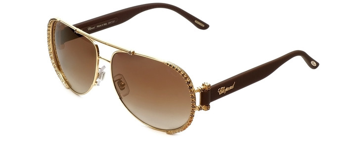 Chopard Designer Sunglasses SCHA66S-300X in Gold with Brown