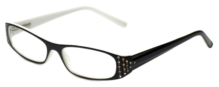 Corinne McCormack Designer Reading Glasses Lexi in Black-White 50mm