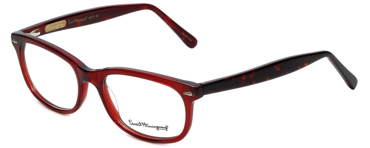 Ernest Hemingway Designer Reading Glasses H4673 Burgundy Deep Red Tortoise 52mm