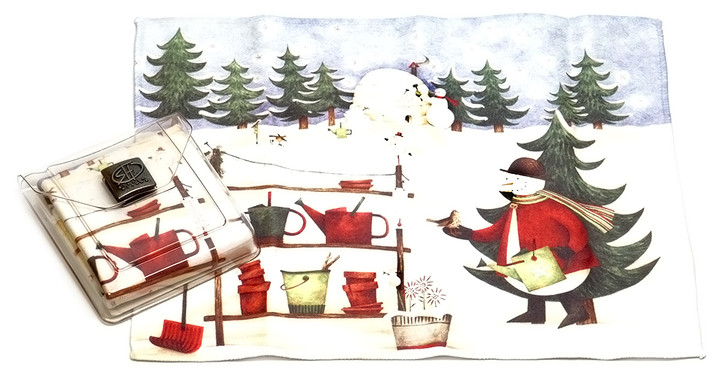 Holiday Christmas Theme Cleaning Cloth, Winter Gardener