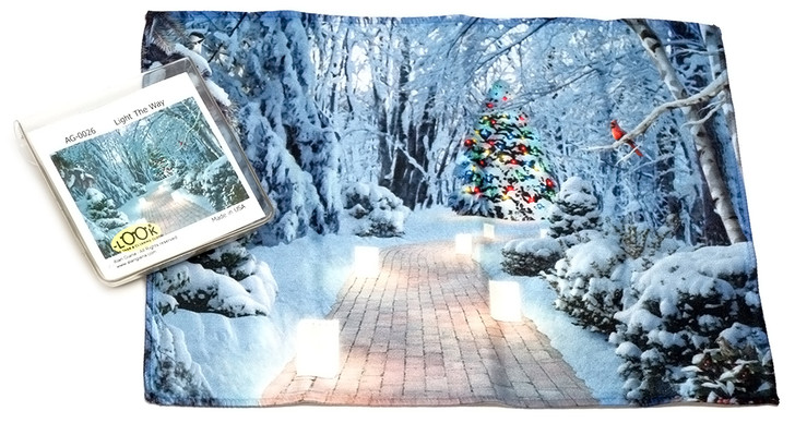 Holiday Christmas Theme Cleaning Cloth, Light The Way