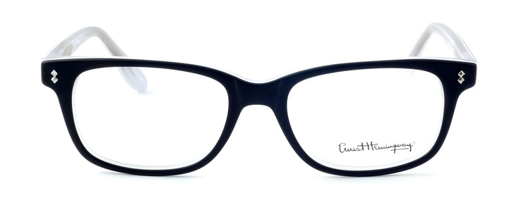 Ernest Hemingway Designer Eyeglasses H4617 in Matte-Black-White 52mm :: Progressive