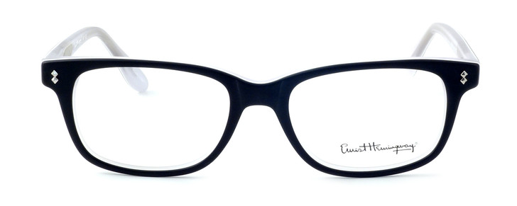 Ernest Hemingway Designer Eyeglasses H4617 in Matte-Black-White 52mm :: Rx Bi-Focal