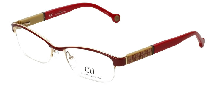 Carolina Herrera Designer Eyeglasses VHE025-0SAH in Red Beige 53mm :: Rx Single Vision